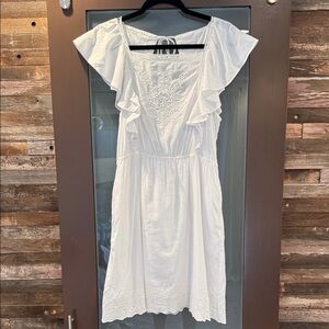 New With Tags! Old Navy White Ruffle Mini Dress